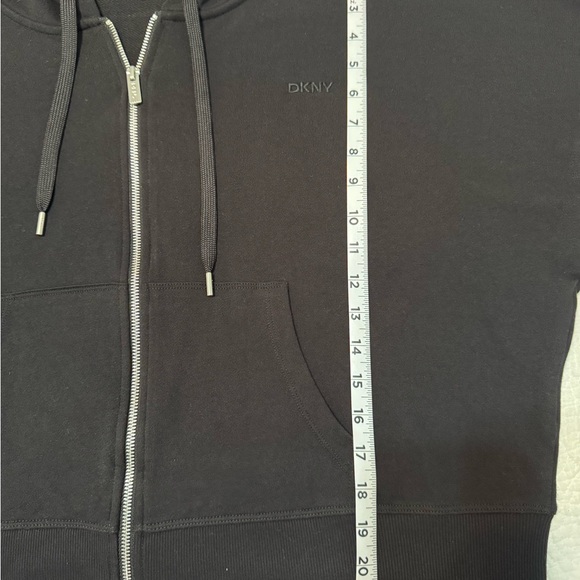 NWOT DKNY Black Hoodie with Zip Closure Plus Size XXL - Picture 14 of 16